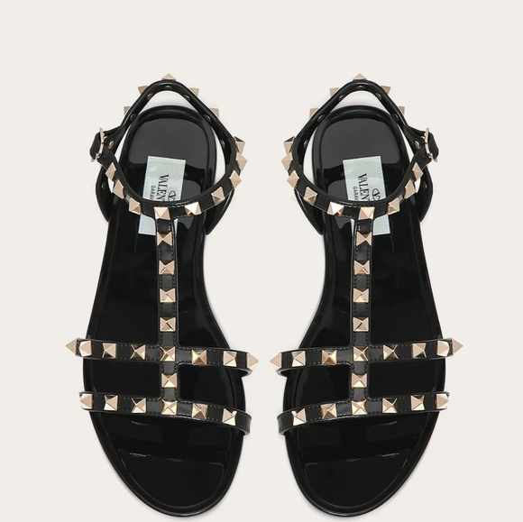 Valentino Garavani Shoes - Rockstud Flat Rubber Sandals Garavani